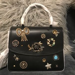 Coach Parker top handle with vintage jewelry